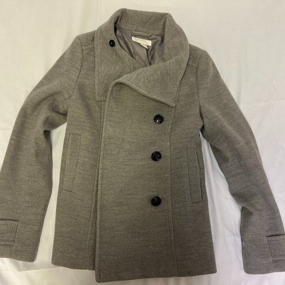 H&M Pea Coat Gray Size 4 - Picture 1 of 6